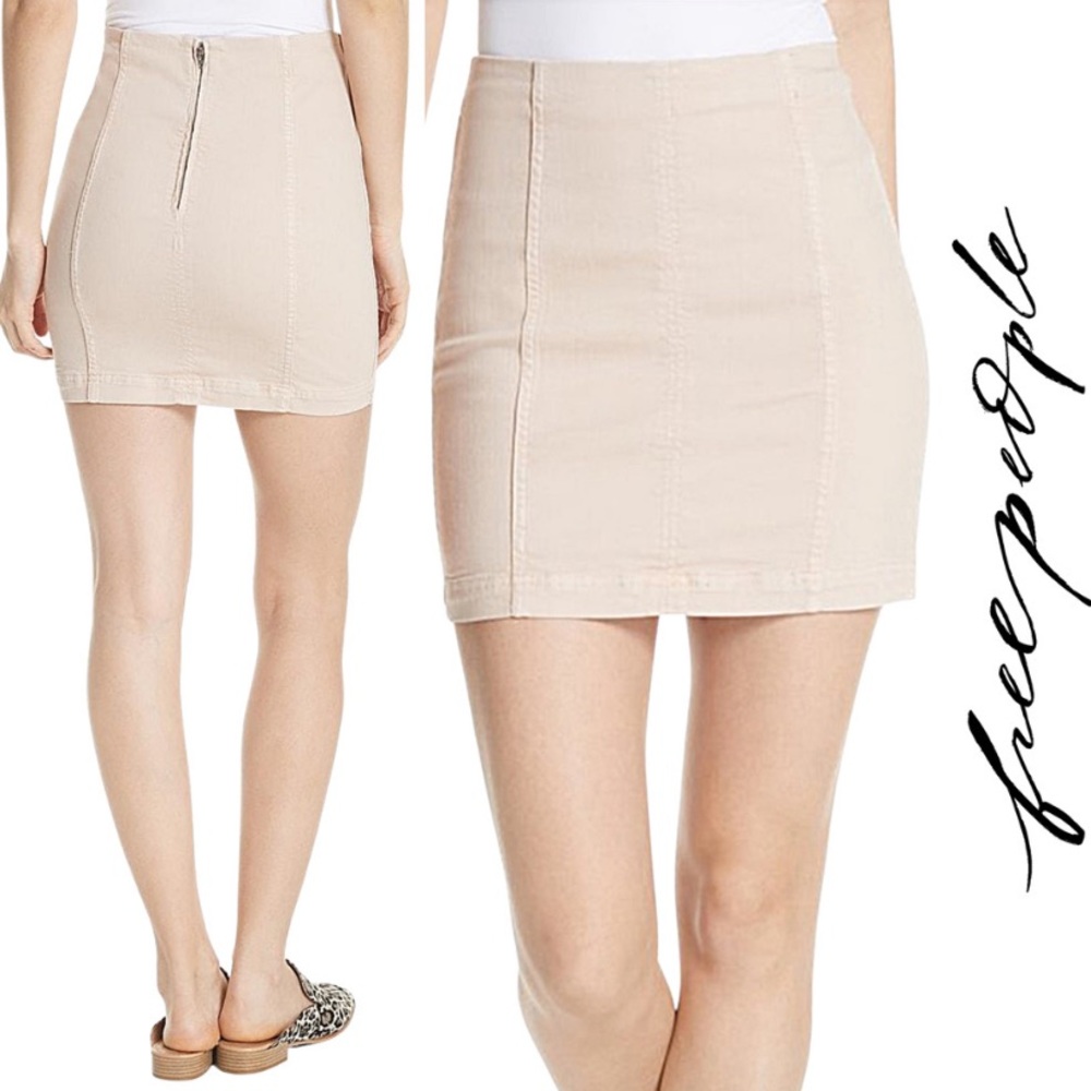 Free people tan khaki skirt